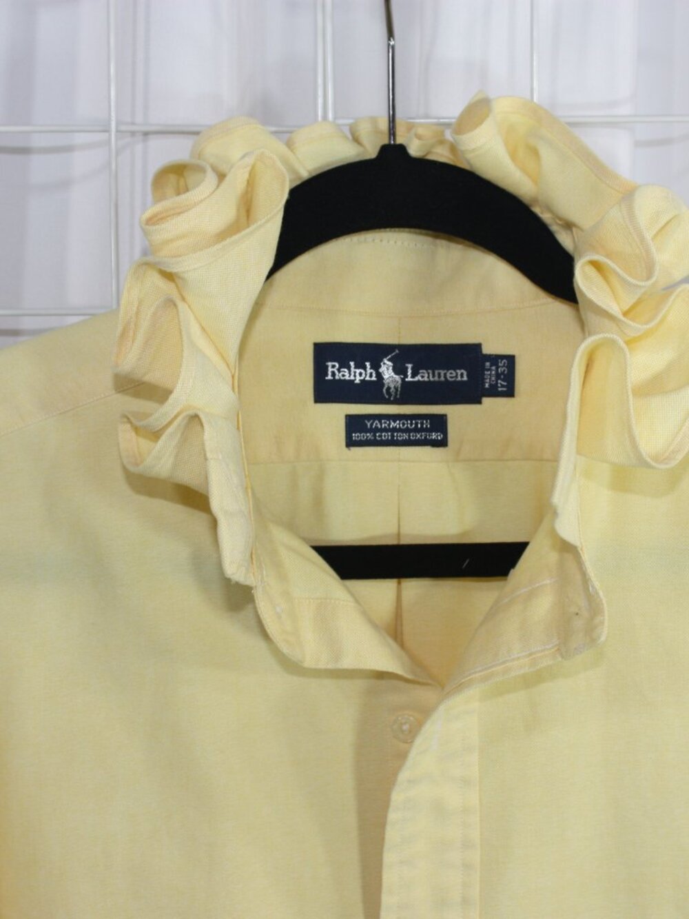 Custom Ralph Lauren Ruffle Collar Shirt – One-of-a-Kind - Picture 3 of 7